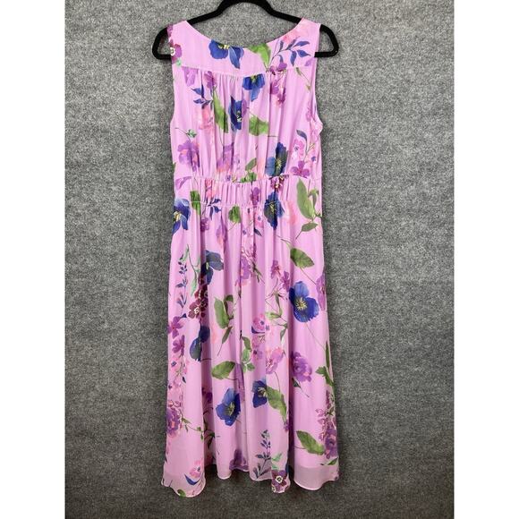 Talbots Georgette Botanical Fit & Flare Dress Size 8 Retail $169 - Picture 11 of 13